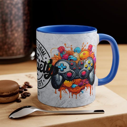 Colorful Accent Mugs, 11oz - I GAME