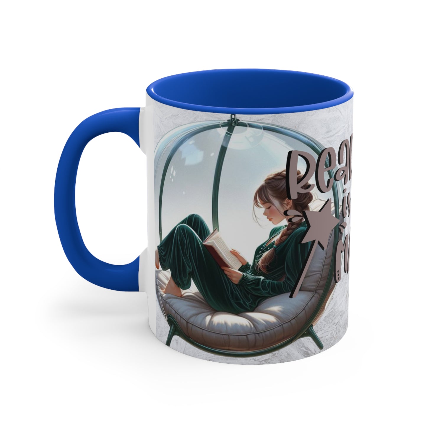 Colorful Accent Mugs, 11oz - Reading is magical