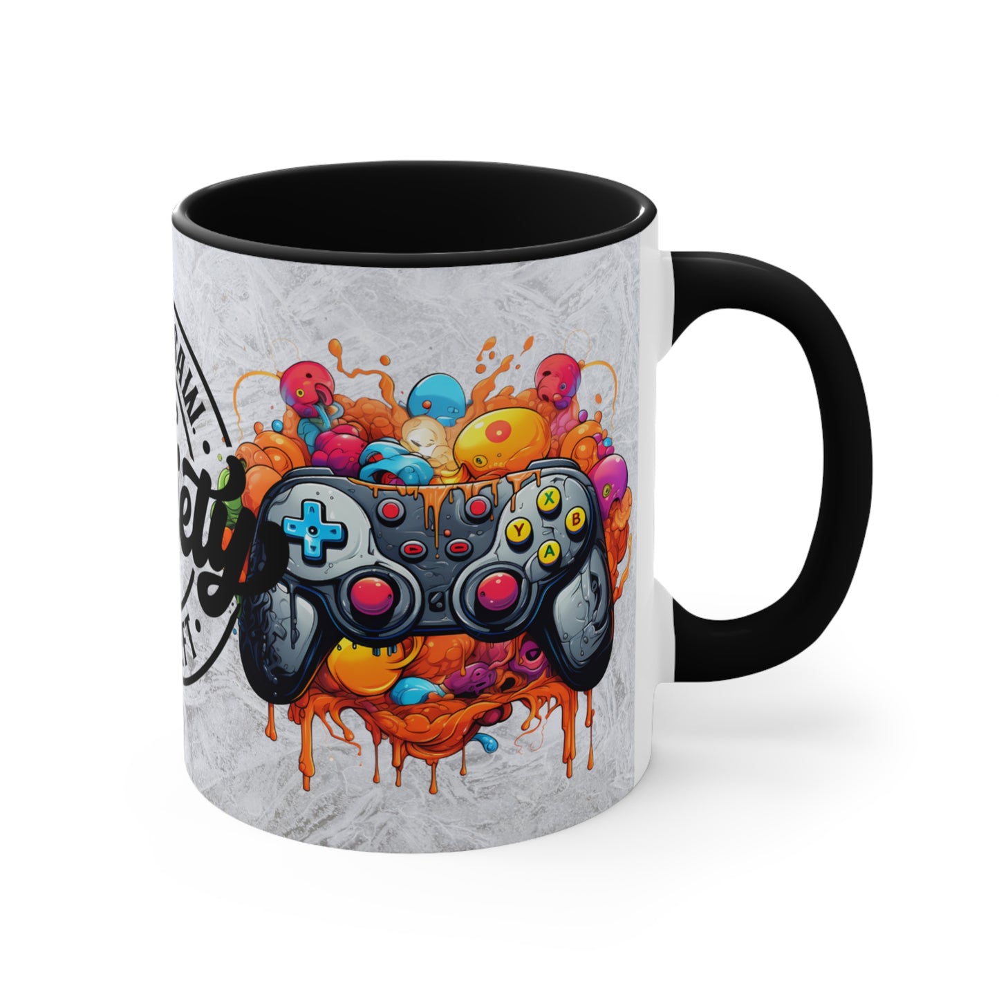 Colorful Accent Mugs, 11oz - I GAME