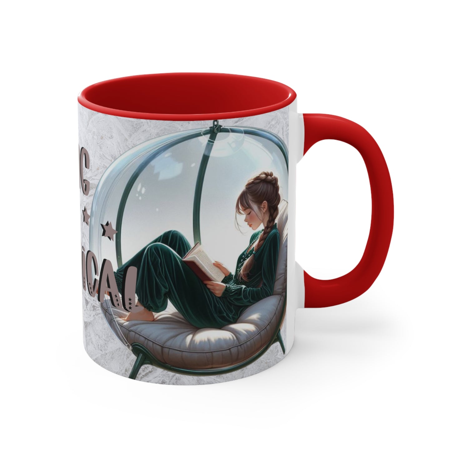 Colorful Accent Mugs, 11oz - Reading is magical