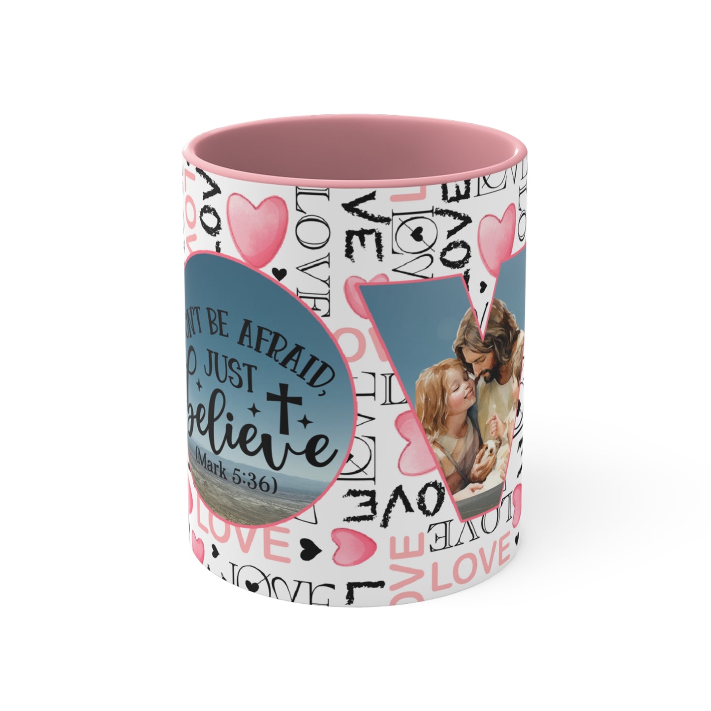 Colorful Accent Mugs, 11oz - Believe