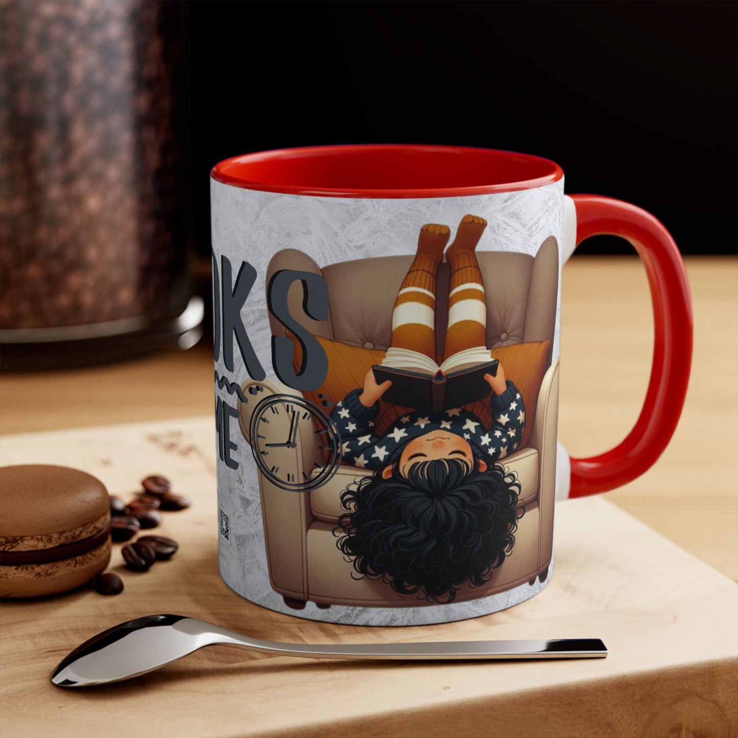 Colorful Accent Mugs, 11oz - Books Time