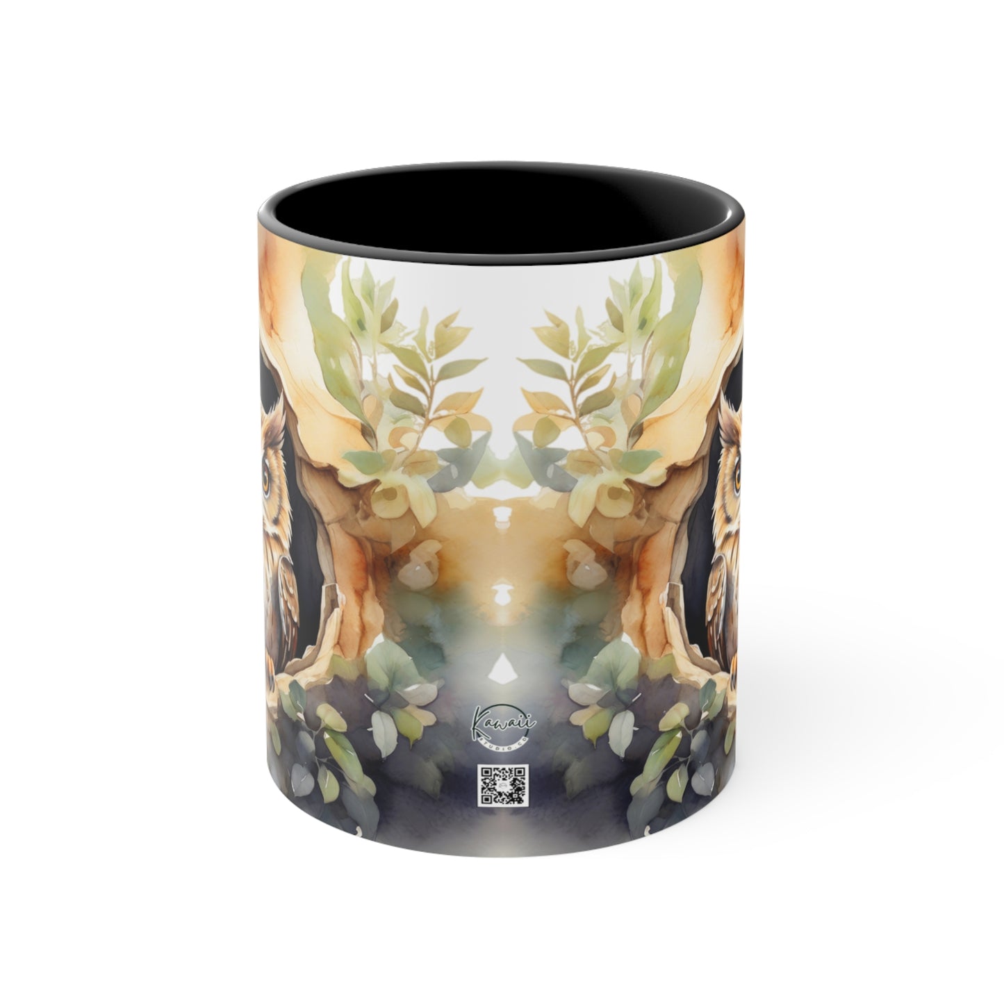 Colorful Accent Mugs, 11oz - Owl