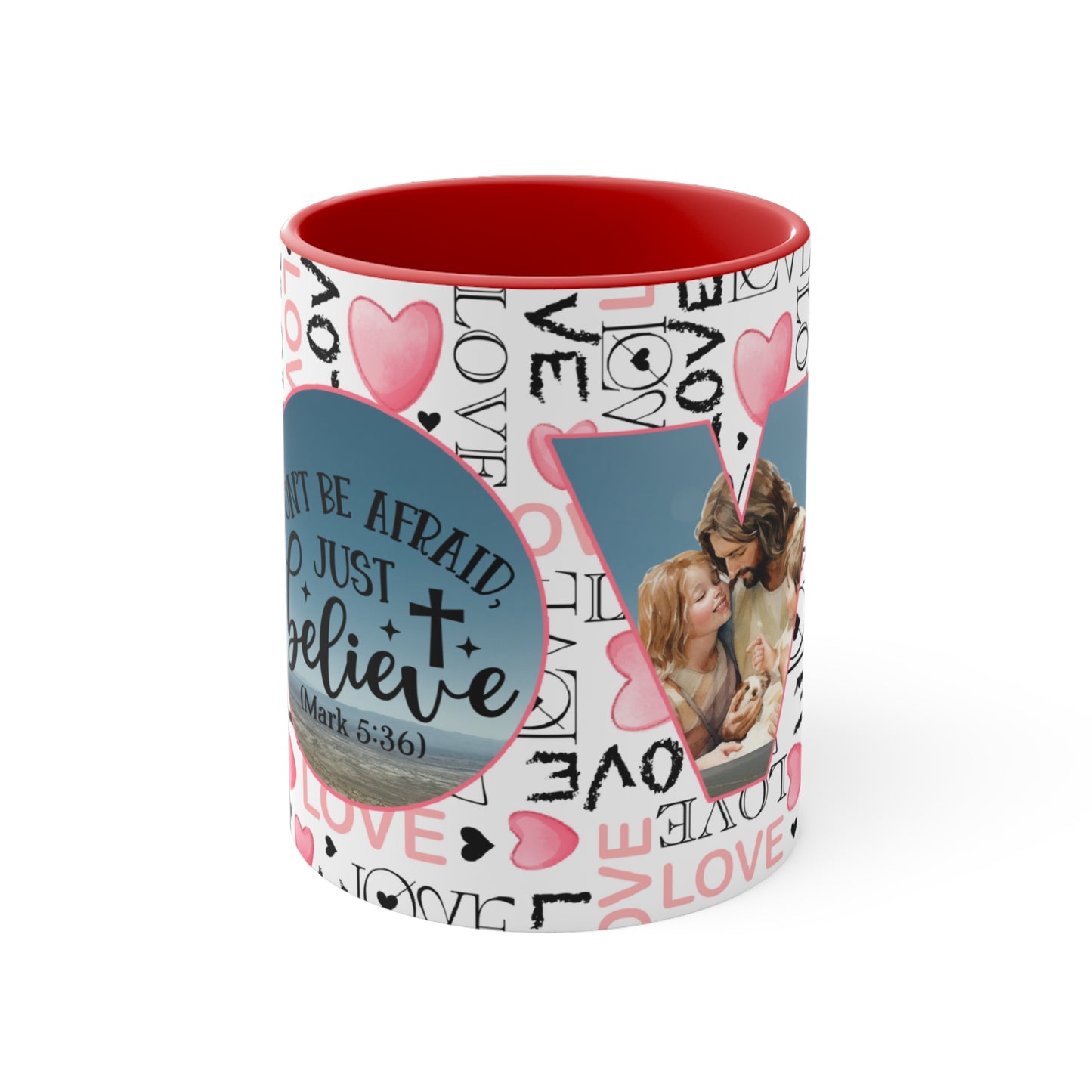 Colorful Accent Mugs, 11oz - Believe
