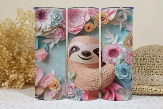 20 OZ TUMBLER - 3D SLOTH