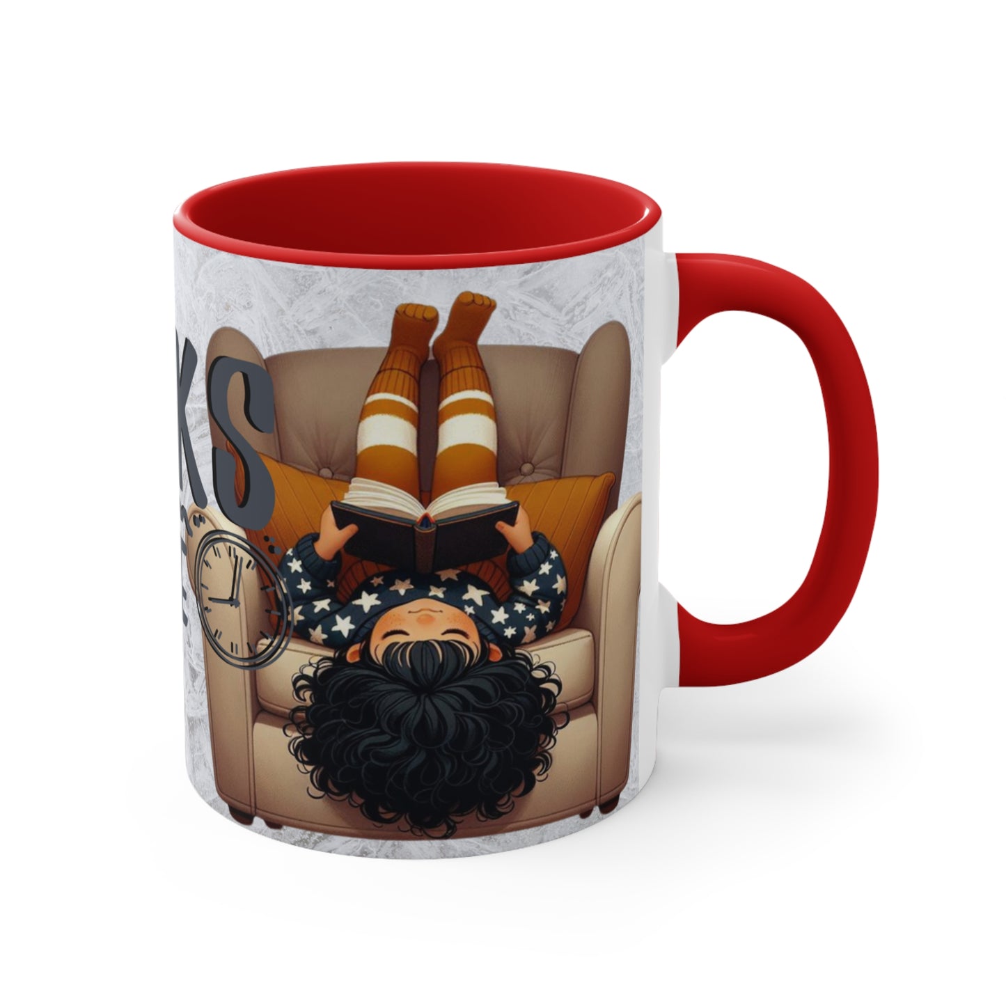 Colorful Accent Mugs, 11oz - Books Time