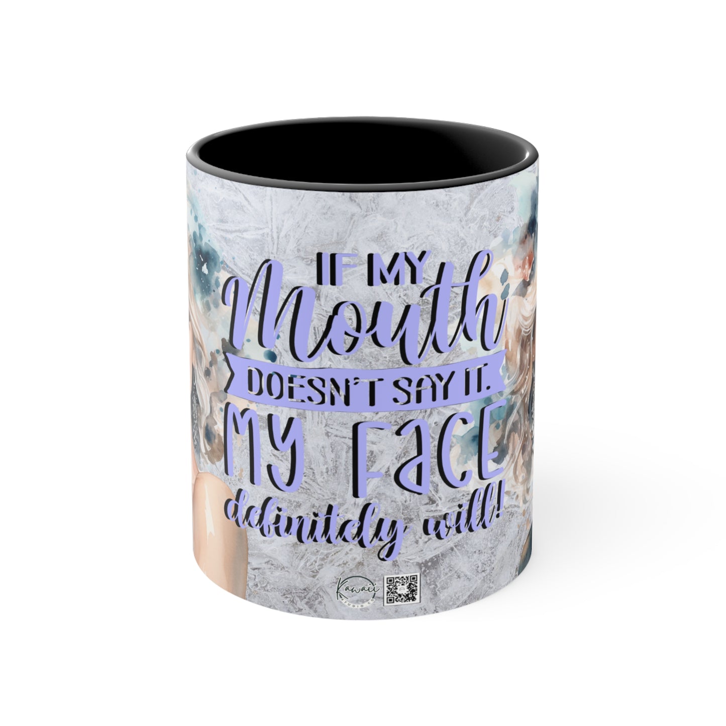 Colorful Accent Mugs, 11oz - If my mouth doesn't say it