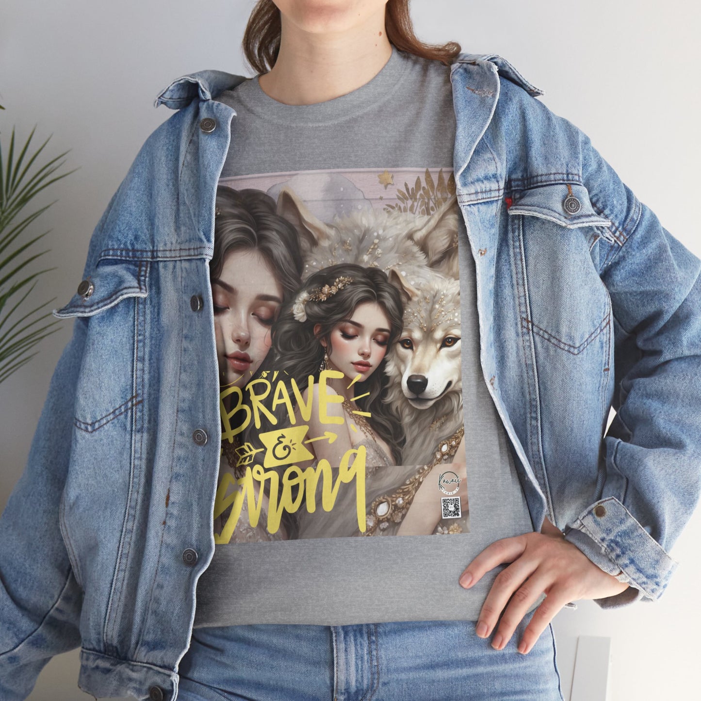 Unisex Heavy Cotton Tee - Brave & Strong