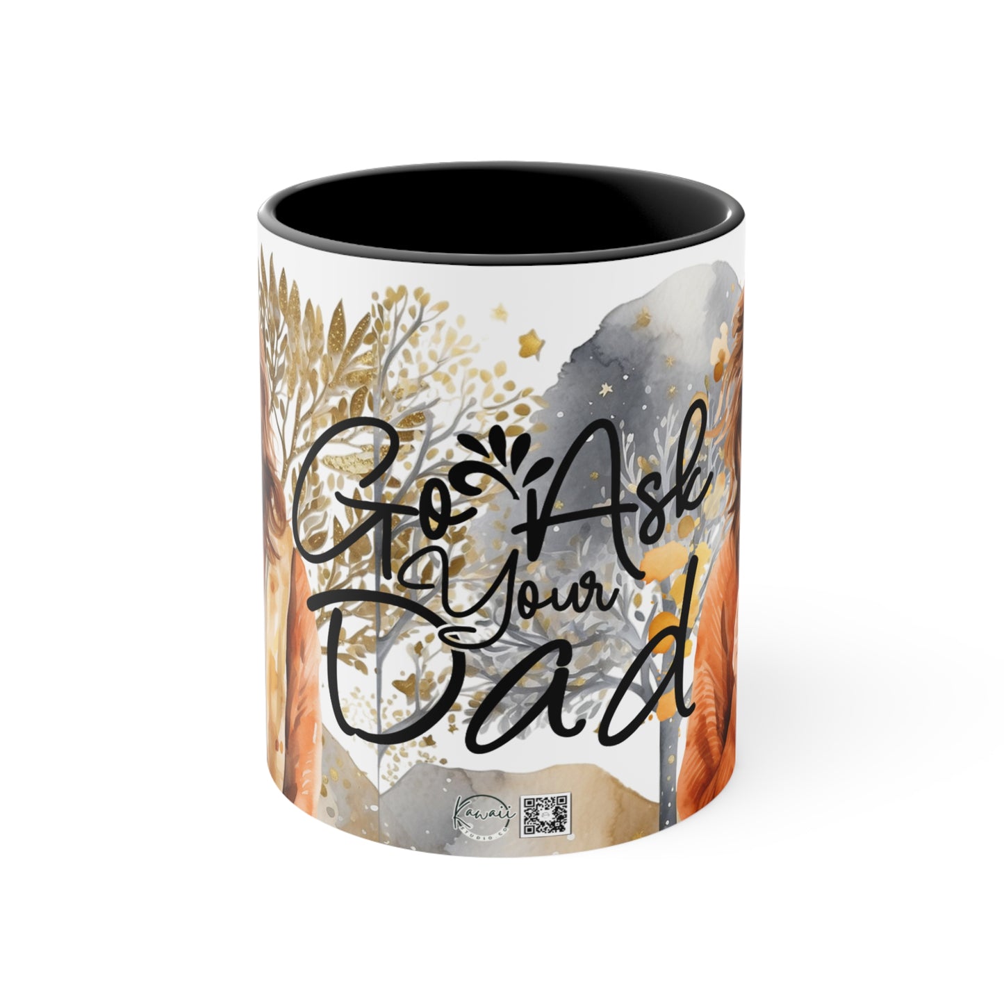 Colorful Accent Mugs, 11oz - Go Ask Your Dad