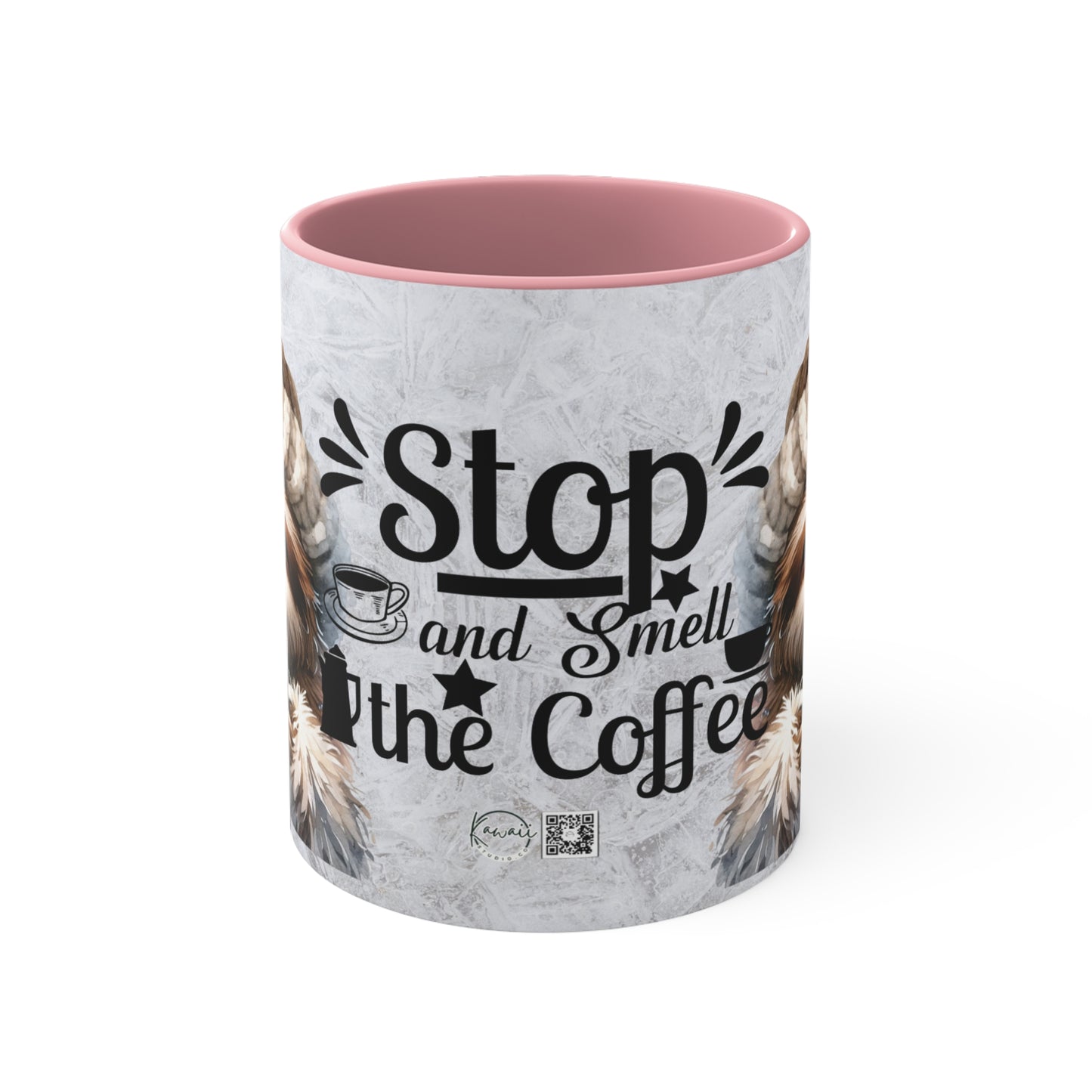 Colorful Accent Mugs, 11oz - STOP and smell the coffee