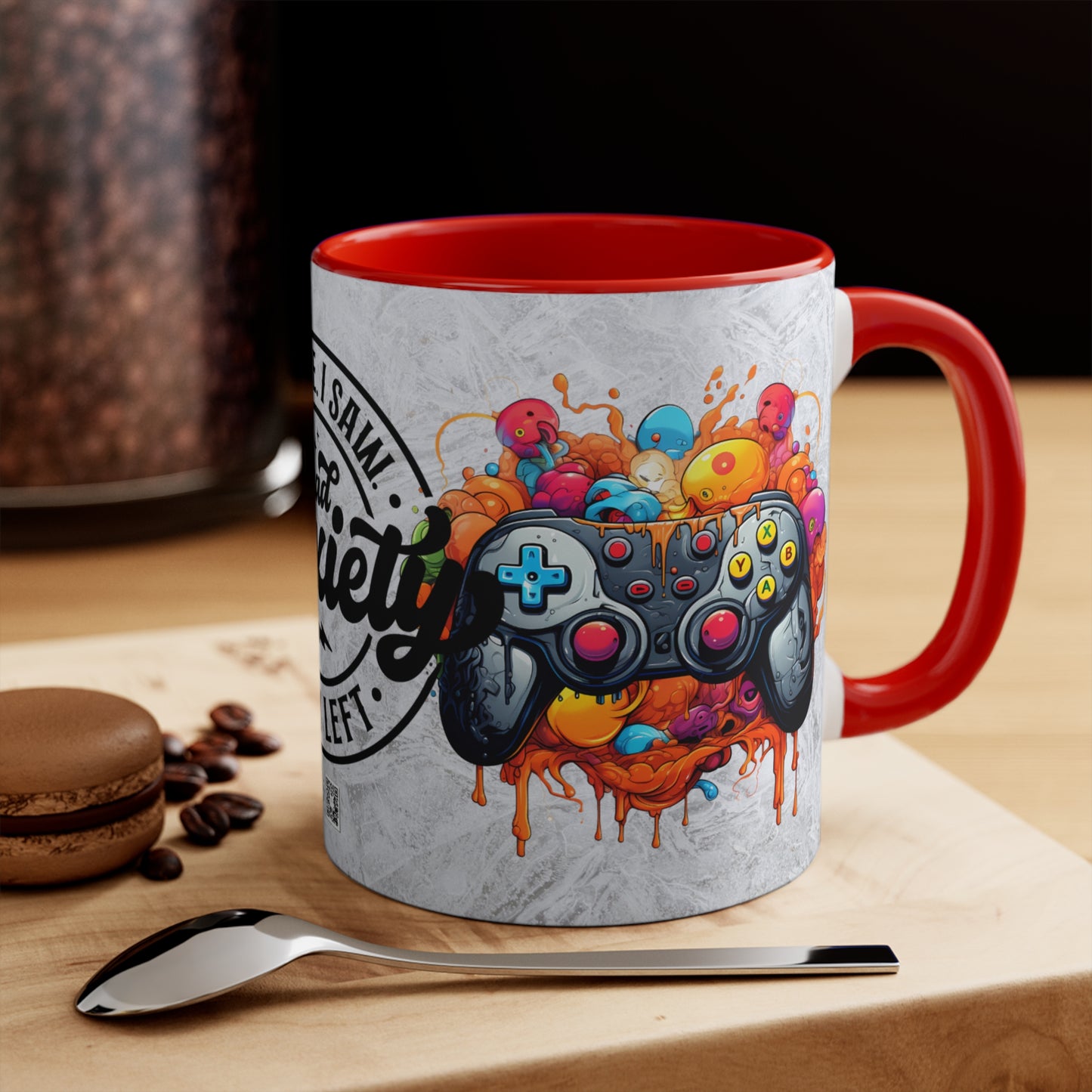 Colorful Accent Mugs, 11oz - I GAME