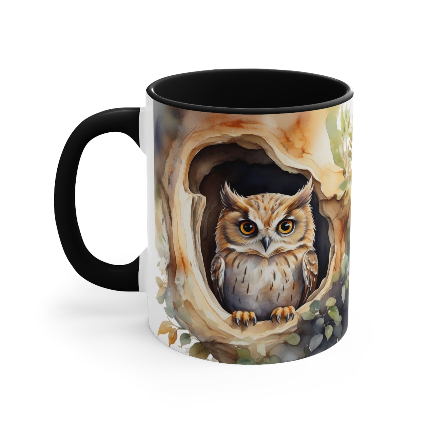 Colorful Accent Mugs, 11oz - Owl