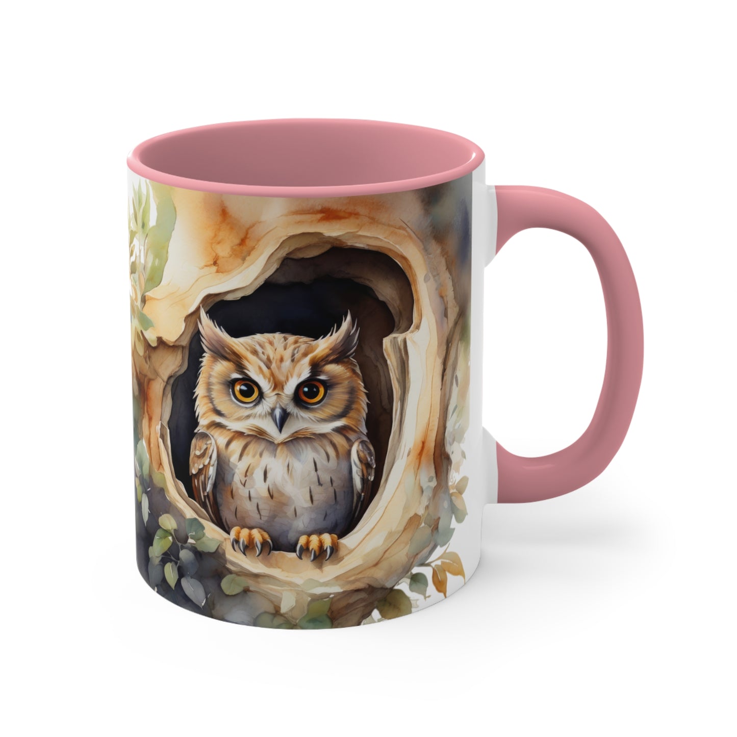 Colorful Accent Mugs, 11oz - Owl
