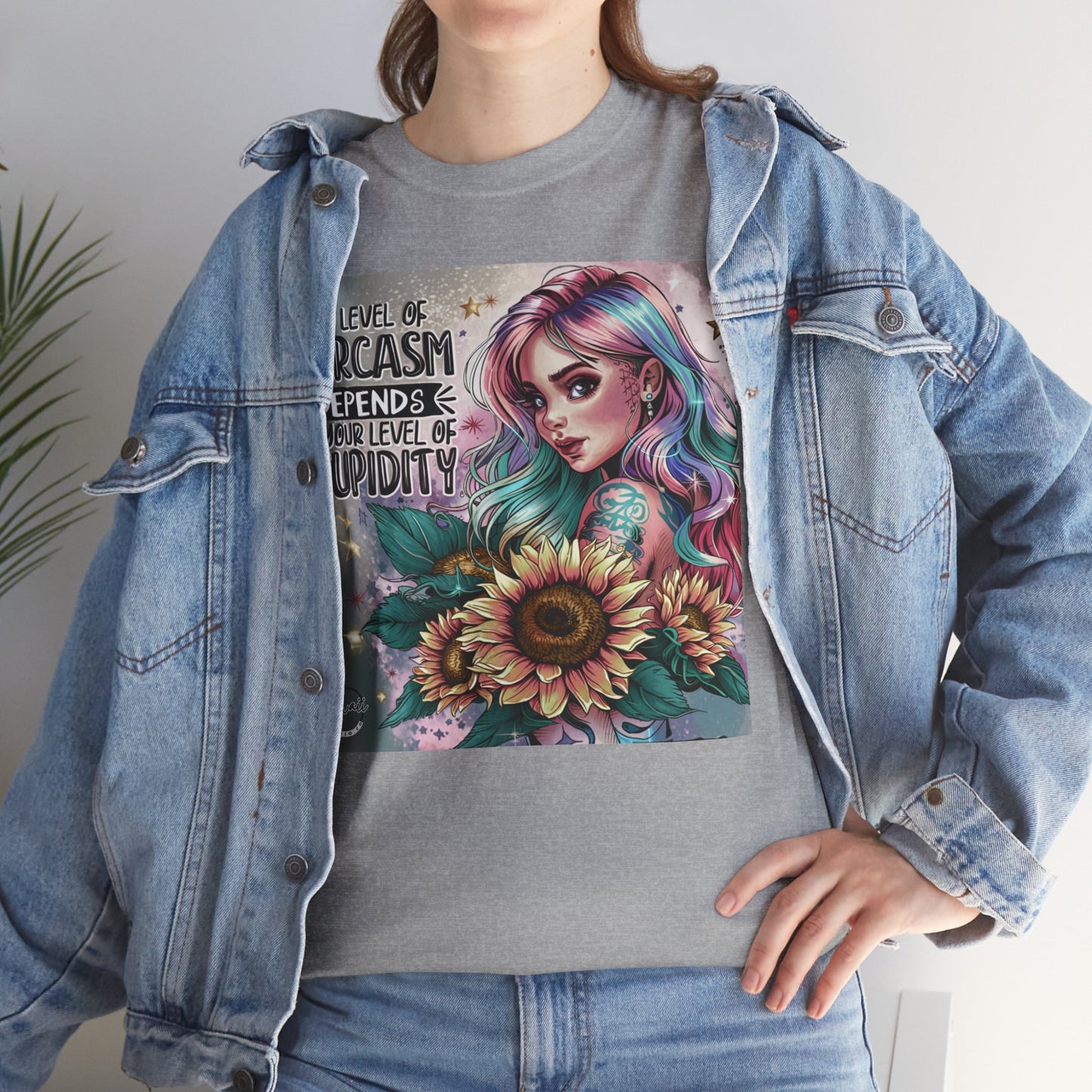 Unisex Heavy Cotton Tee - Level of sarcasm