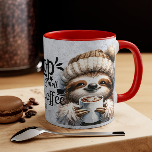 Colorful Accent Mugs, 11oz - STOP and smell the coffee