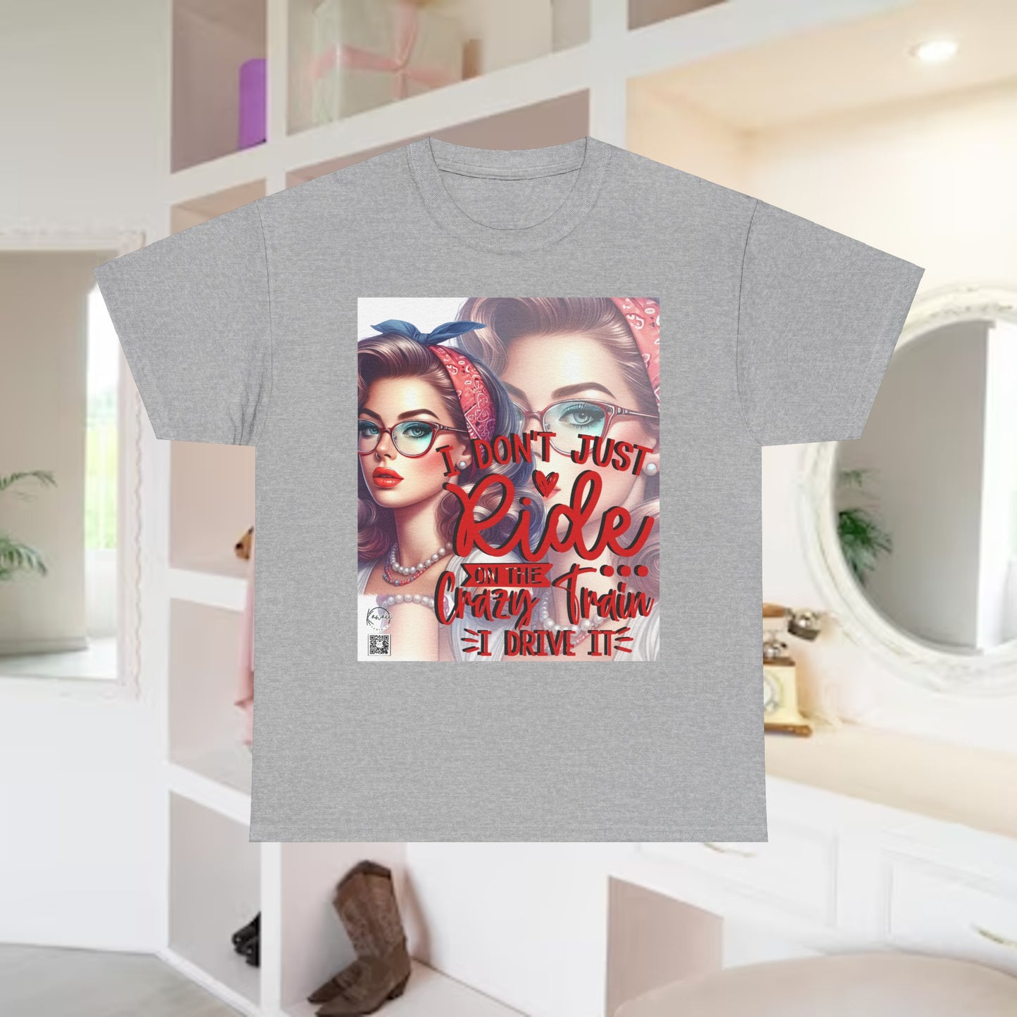 Unisex Heavy Cotton Tee - I don't just ride