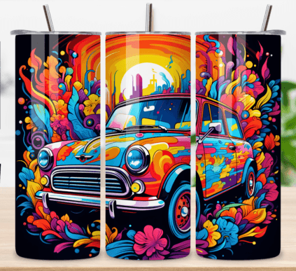 20 OZ TUMBLER  - CARS POP ART