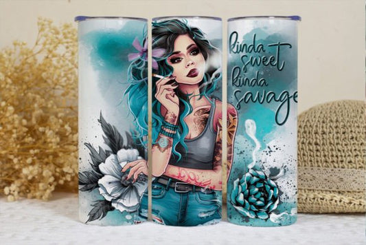 20 OZ TUMBLER  - KINDA SAVAGE