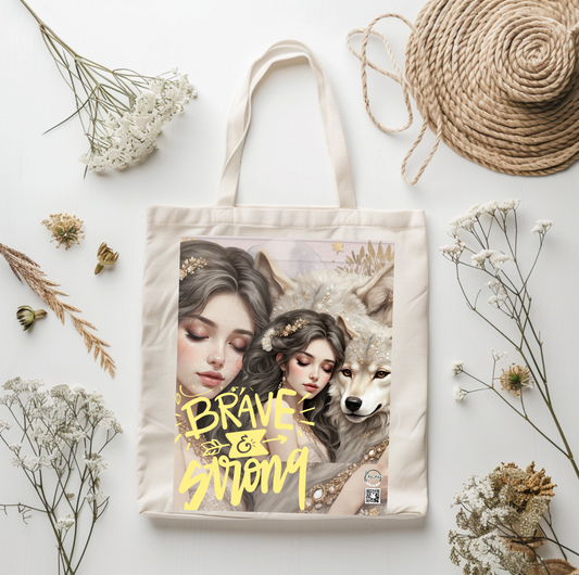 TOTE BAGS - BRAVE & STRONG