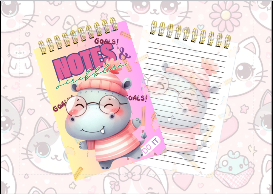 Spiral Notebook - Hippo