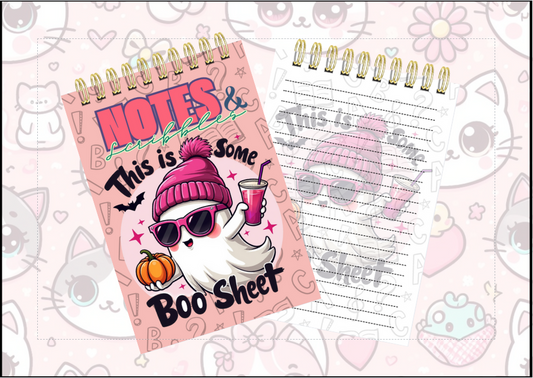 Spiral Notebook - Boo Sheet