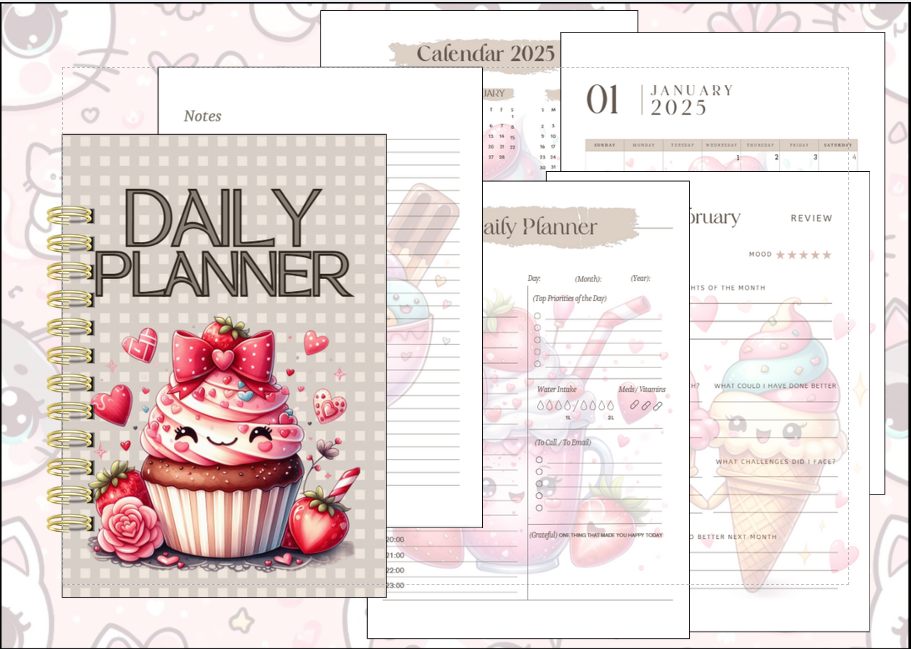 Daily Planner (cupcakes) - undated