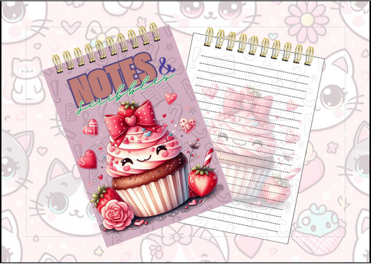 Spiral Notebook - Strawberry Cupcake