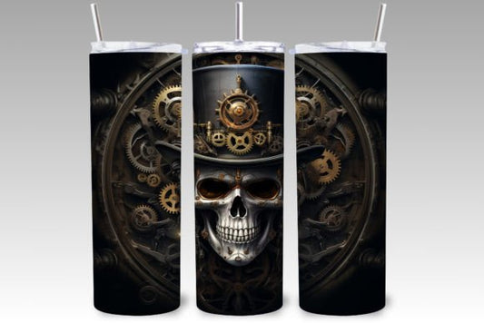 20 OZ TUMBLER - SKULL WITH HAT