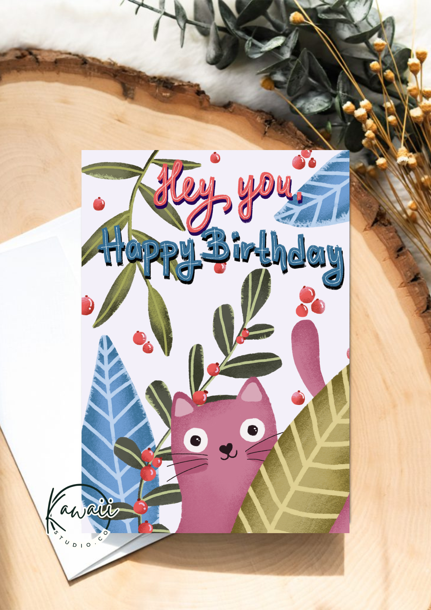 GREETING CARD - HEY YOU CAT