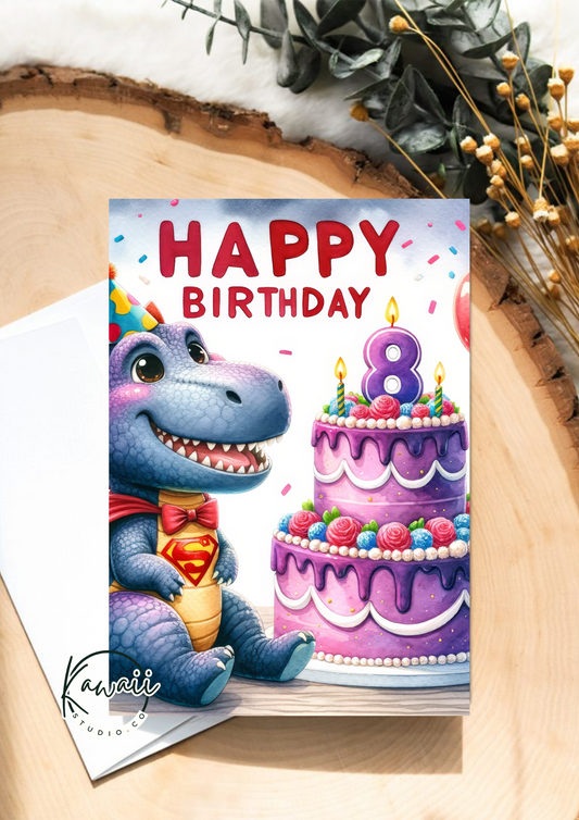 GREETING CARD - BIRTHDAY AGE 8