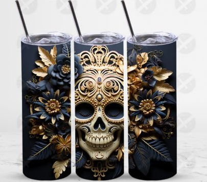 20 OZ TUMBLER - SUGAR SKULL